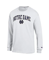 Champion Men's White Notre Dame Fighting Irish Arch Over Logo Long Sleeve T-Shirt