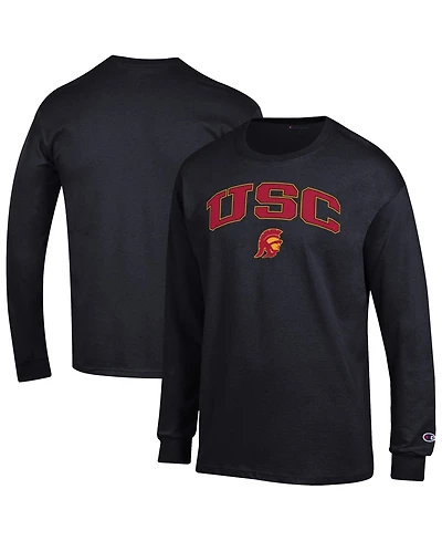 Champion Men's Black Usc Trojans Arch Over Logo Long Sleeve T-Shirt