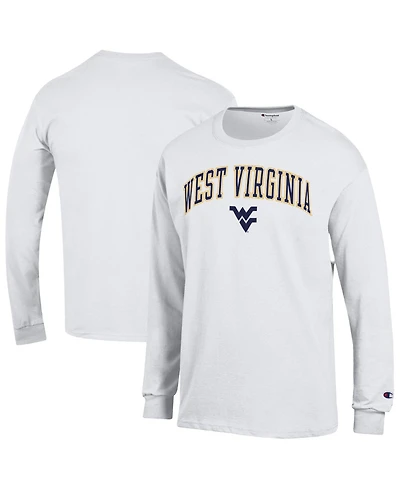 Champion Men's White West Virginia Mountaineers Arch Over Logo Long Sleeve T-Shirt