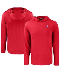 Cutter & Buck Men's Atlanta Braves Coastline Epic Comfort Eco Hoodie Long Sleeve T-Shirt