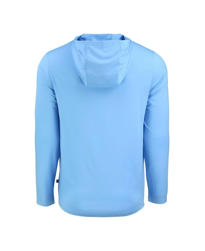 Cutter & Buck Men's Powder Blue Atlanta Braves Coastline Epic Comfort Eco Hoodie Long Sleeve T-Shirt