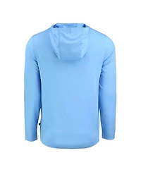 Cutter & Buck Men's Powder Blue Atlanta Braves Coastline Epic Comfort Eco Hoodie Long Sleeve T-Shirt