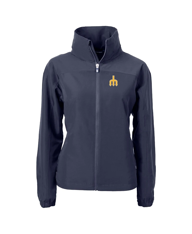 Cutter & Buck Women's Navy Seattle Mariners Charter Eco Full-Zip Jacket