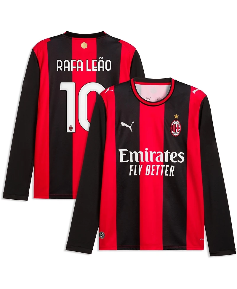Puma Men's Ac Milan Rafael Leao 2026/27 Home Long-Sleeve Crewneck Replica Jersey