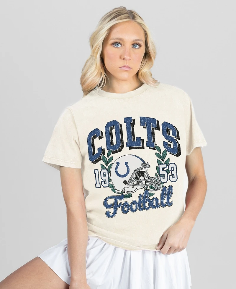 Gameday Couture Women's Indianapolis Colts Distressed Graphic Raised on Victory T-Shirt