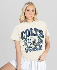 Gameday Couture Women's Indianapolis Colts Distressed Graphic Raised on Victory T-Shirt