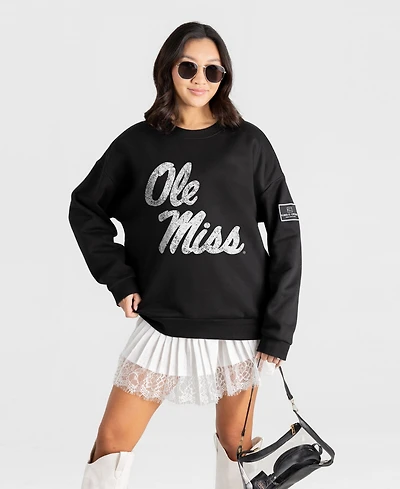 Gameday Couture Women's Ole Miss Rebels Bold Move Oversized Fit Dropped-Shoulder Sweatshirt