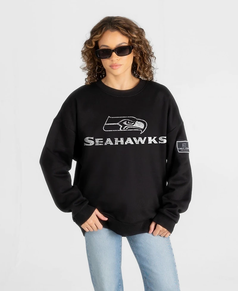 Gameday Couture Women's Seattle Seahawks Bold Move Oversized Crewneck Sweatshirt