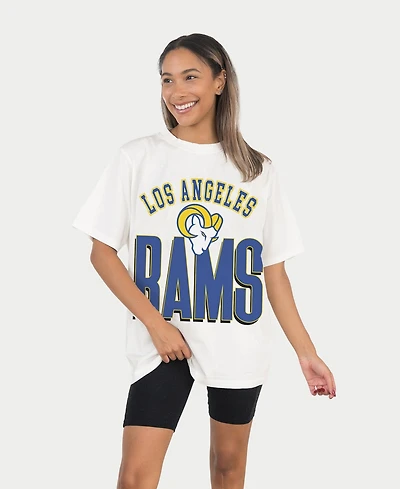 Gameday Couture Women's Los Angeles Rams Fierce Focus Oversized Graphic T-Shirt