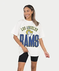Gameday Couture Women's Los Angeles Rams Fierce Focus Oversized Graphic T-Shirt