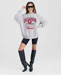 Gameday Couture Women's Indiana Hoosiers Legacy Play Oversized Drop-Shoulder Cotton-Blend Sweatshirt