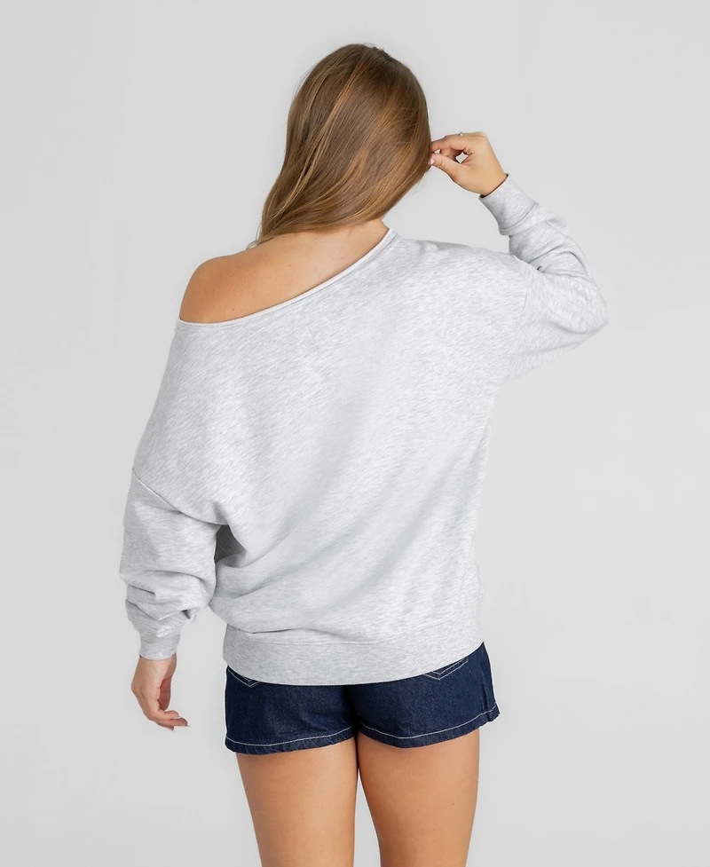 Gameday Couture Women's Dallas Cowboys Offsides Energy Off-Shoulder Sweatshirt