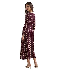 Phase Eight Women's Eugenie Spot Knot-Waist Midi Dress