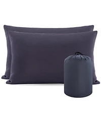 Piscifun 2 Pack Compressible Camping Pillow Washable Cover Carry Bag For Hiking Travel Sleeping