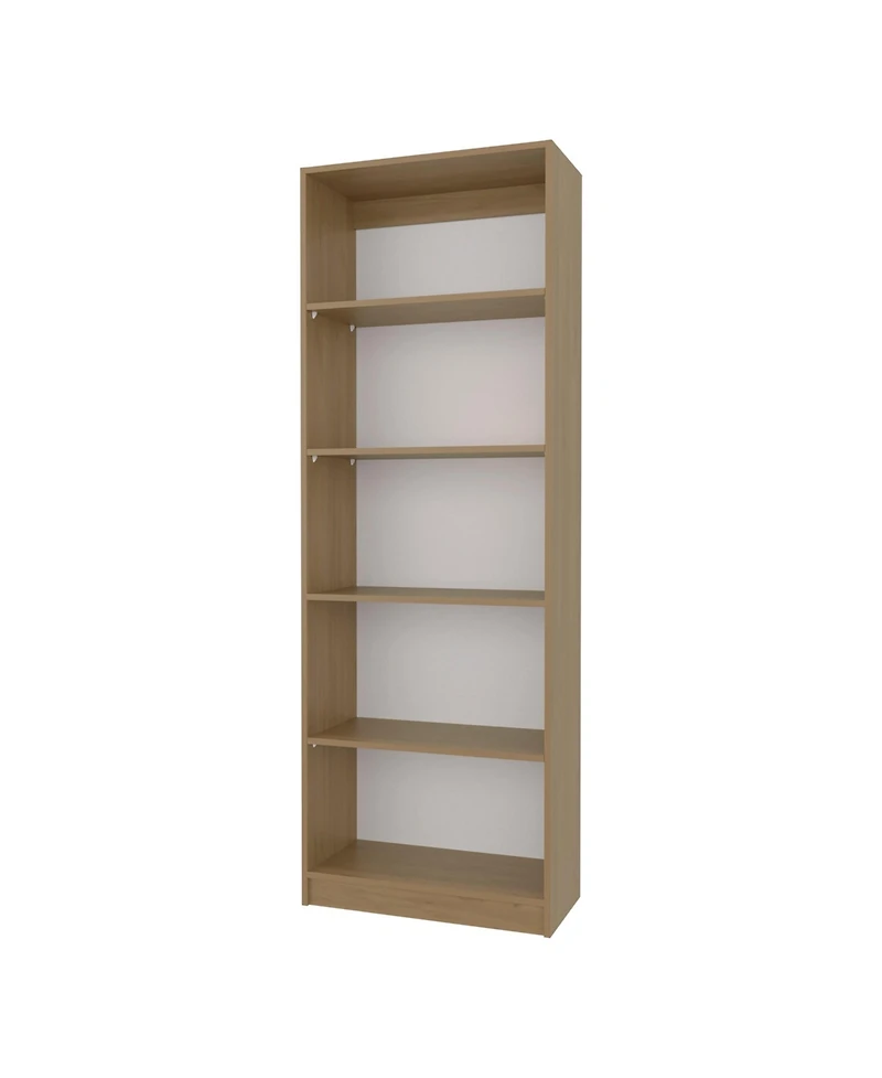 Fm Furniture Dam Bookcase with Open Storage and 5 Shelves