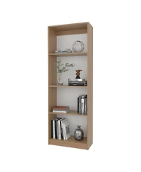 Fm Furniture Bear Flat Bookcase with Open Storage and 4 Shelves