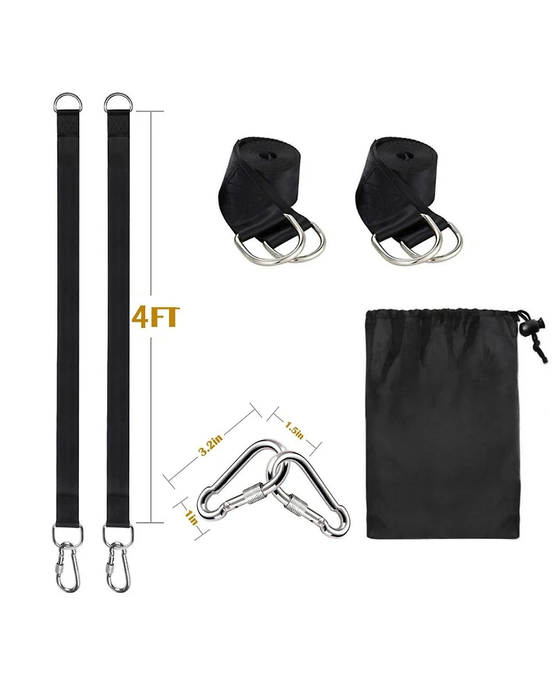 Piscifun 4feet Tree Swing Hanging Straps Kit Lbs Weight Capacity Heavy Duty Carabiners Quick Setup Versatile Outdoor Use