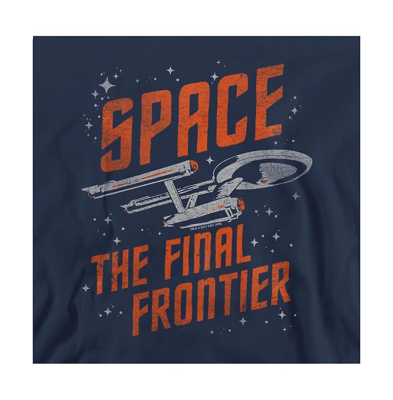 Star Trek Men's Space Travel Long-Sleeve Graphic Crewneck Sweatshirt