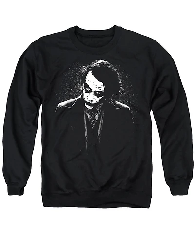 Batman Men's Dark Knight Joker Long-Sleeve Graphic Crewneck Sweatshirt