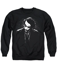 Batman Men's Dark Knight Joker Long-Sleeve Graphic Crewneck Sweatshirt