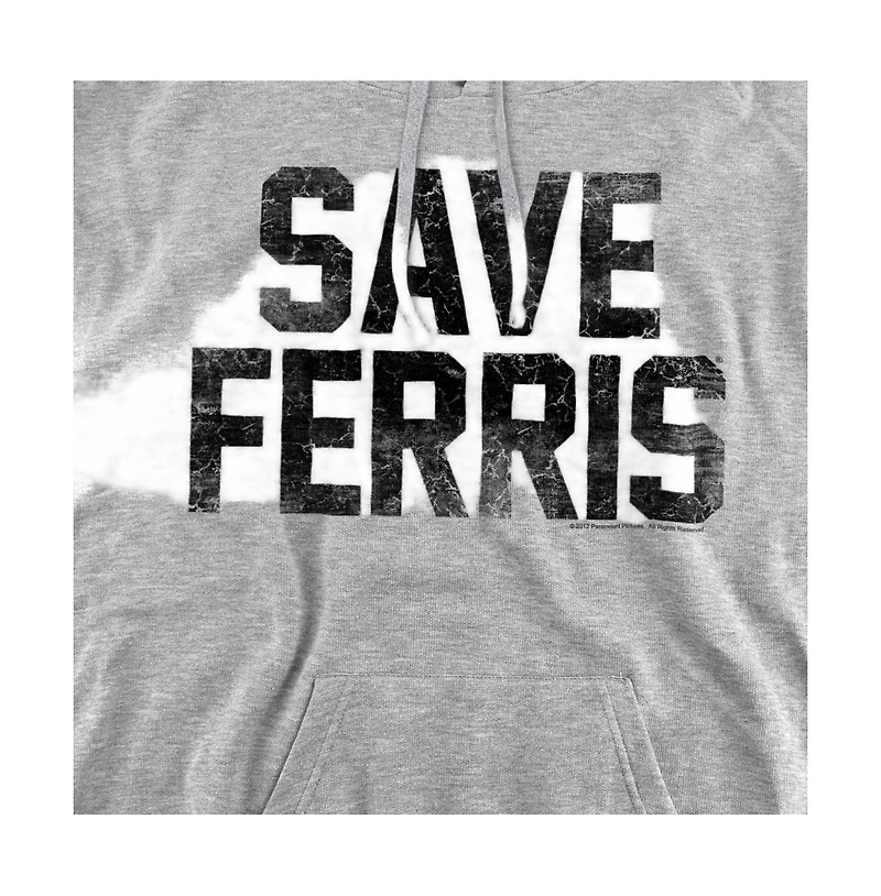 Ferris Bueller Men's Save Graphic Pull-Over Long-Sleeve Hoodie