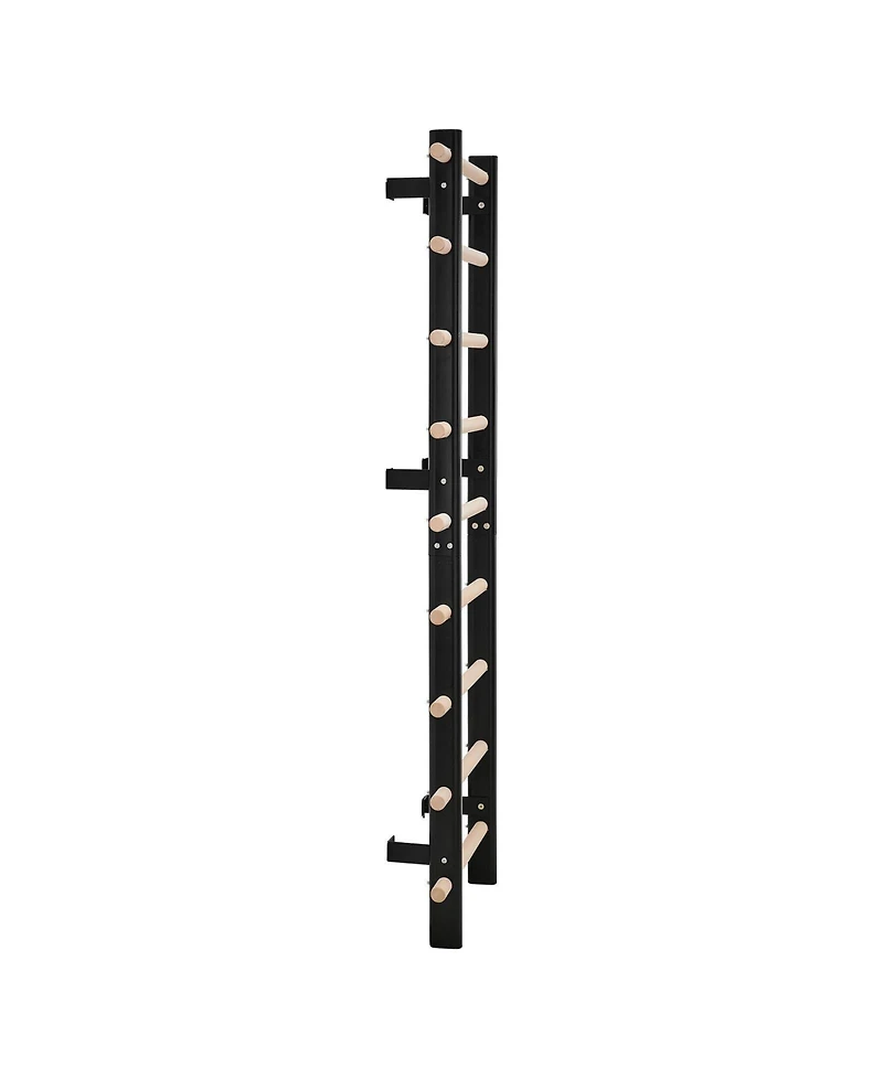 Slickblue 9 Level Swedish Ladder Wall Gym with Suspension Trainer