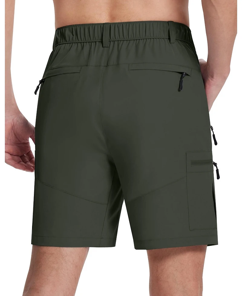 Piscifun Mens Hiking Cargo Shorts 6 Zipper Pockets Quick Dry Lightweight Upf 50 Water Resistant Golf Fishing Casual Wear