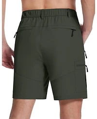 Piscifun Mens Hiking Cargo Shorts 6 Zipper Pockets Quick Dry Lightweight Upf 50 Water Resistant Golf Fishing Casual Wear