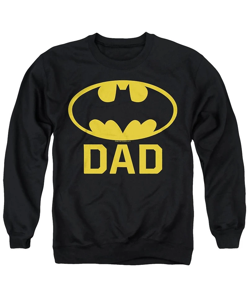 Batman Men's Bat Dad Graphic Holiday Crewneck Sweatshirt