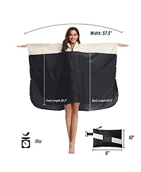 Piscifun Waterproof Hooded Rain Poncho Lightweight Packable Quick Dry For Outdoor Hiking