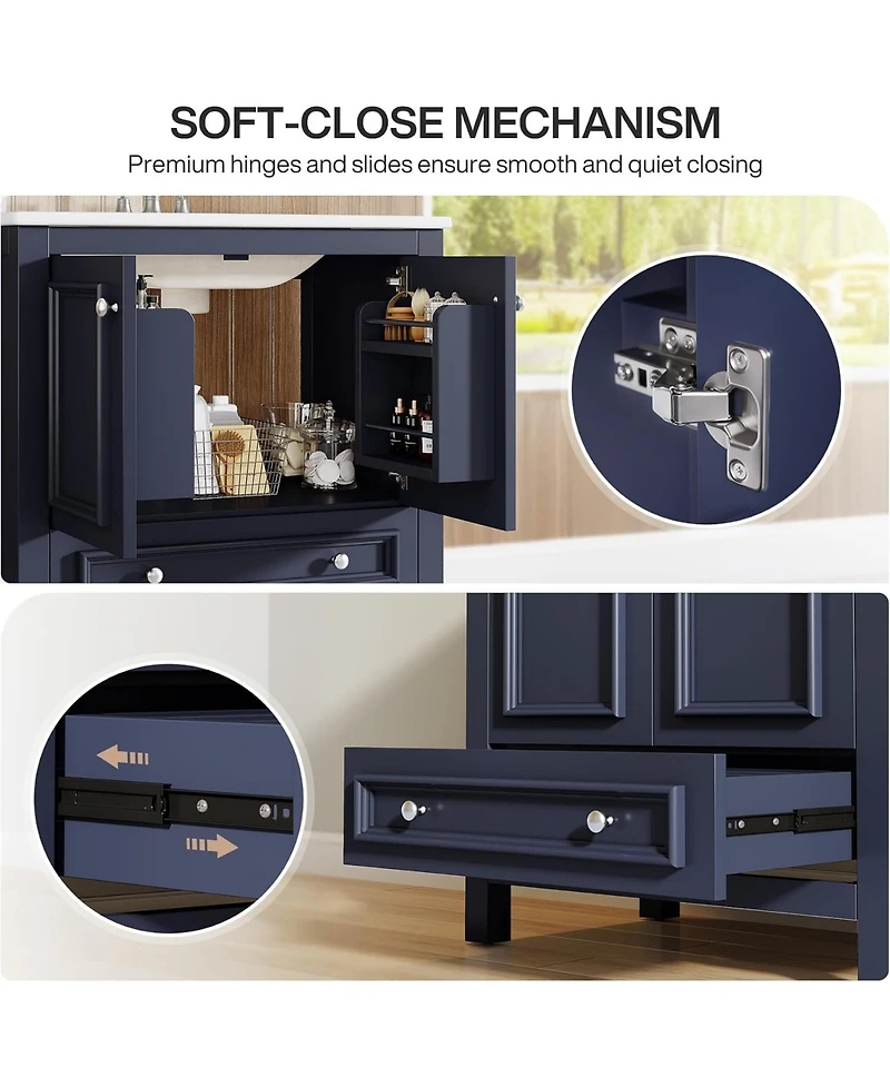 Tribesigns 30" Bathroom Vanity with Sink, Bathroom Vanities Cabinet