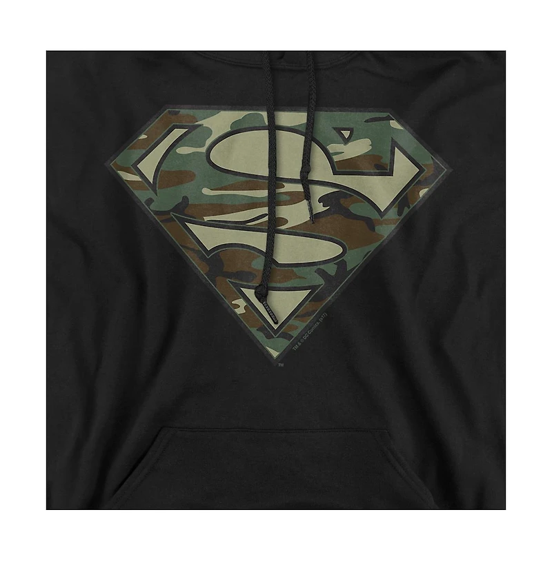 Superman Men's Camo Graphic Pull-Over Hoodie