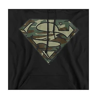 Superman Men's Camo Graphic Pull-Over Hoodie