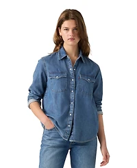 Levi's Women's Evans Relaxed Western Long-Sleeve Denim Shirt