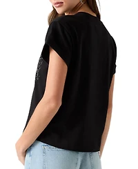 Guess Women's 4G Degrade Hotfix Graphic Cotton T-Shirt