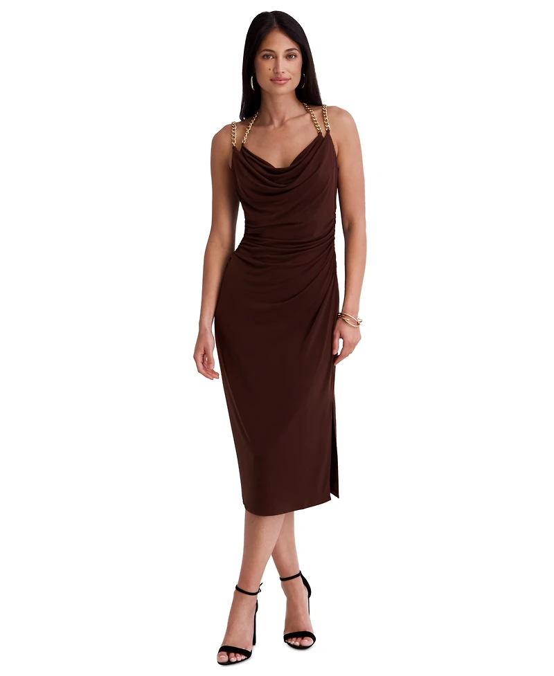 Siena Women's Jersey Midi Cowl Neck Dress