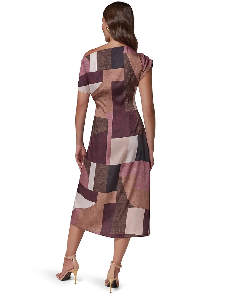Donna Karan New York Women's Off-the-Shoulder Asymmetrical Midi Dress