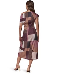 Donna Karan New York Women's Off-the-Shoulder Asymmetrical Midi Dress