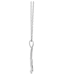 Diamond A Initial 18" Pendant Necklace (1/10 ct. t.w.) in Sterling Silver