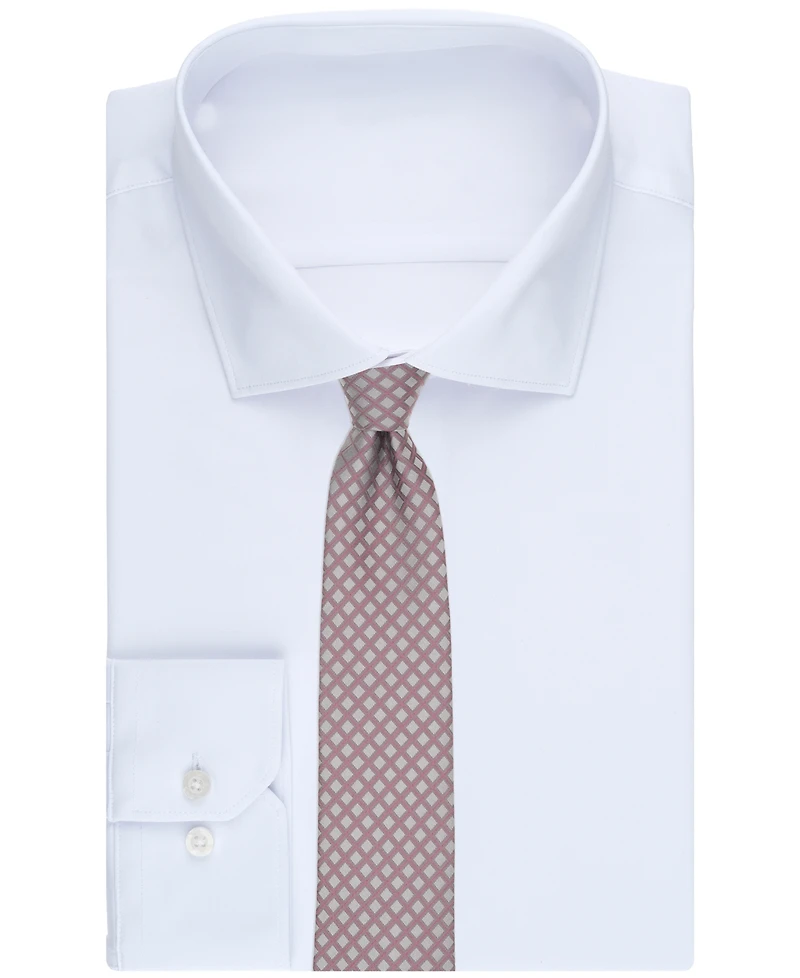 Michael Kors Men's Binguey Grid Pattern Slim Tie