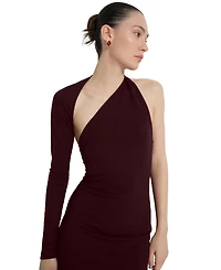 Marcella Women's Manhattan Asymmetric One-Shoulder Evening Gown