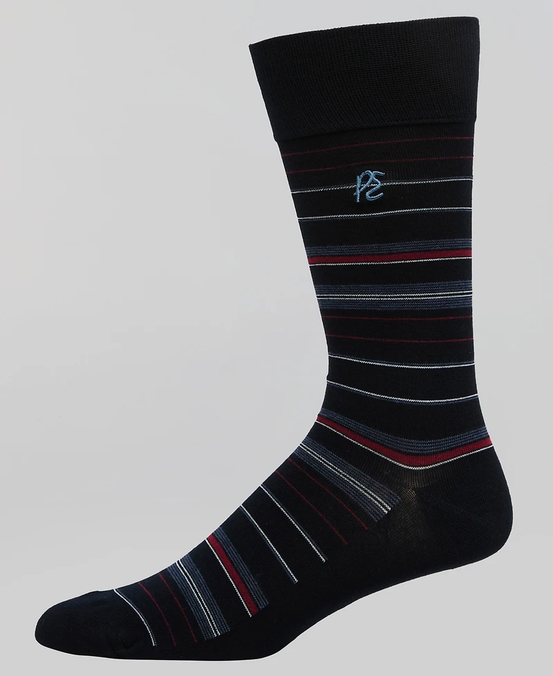 Perry Ellis Portfolio Men's Stripe Crew Socks
