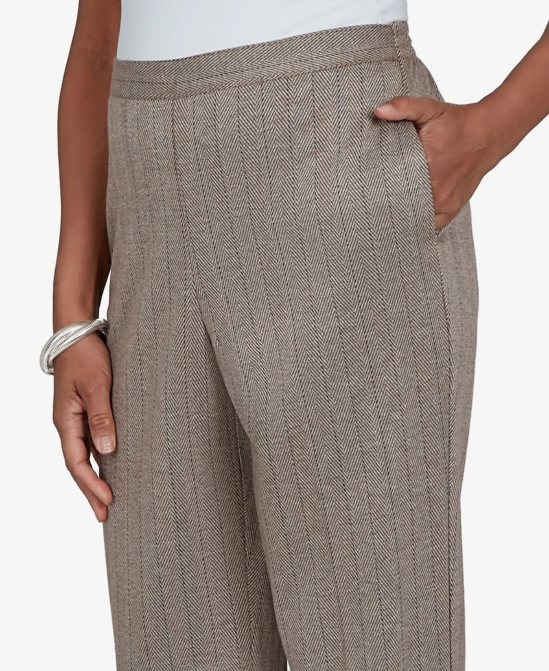 Alfred Dunner Petite Pull-On Straight Mid-Rise Pants
