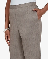 Alfred Dunner Petite Pull-On Straight Mid-Rise Pants