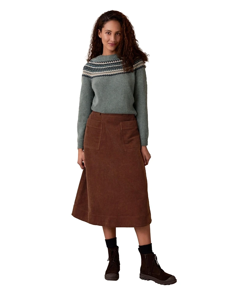 Celtic & Co. Women's Utility Cord Midi Skirt