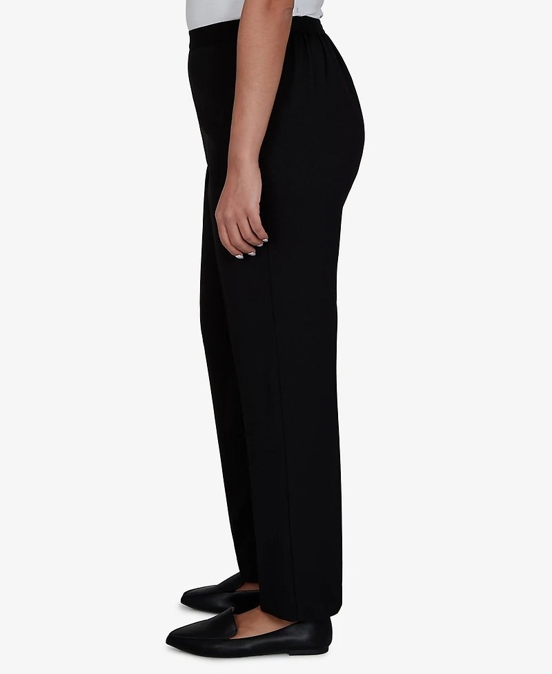 Alfred Dunner Women's Pull-On Straight-Leg Mid-Rise Pants