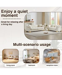 Streamdale Furniture Chesterfield Velvet 2+3 Seater Sofa Set