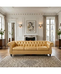 Streamdale Furniture 84.65" Rolled Arm Chesterfield 3 Seater Sofa