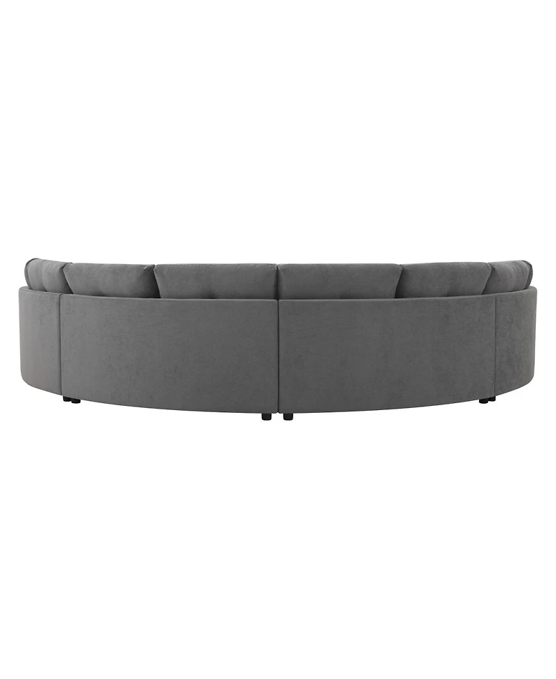 Streamdale Furniture 4-Piece Upholstered Curved Modular Sectional Sofa