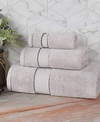 Superior Niles Egypt Produced Giza Dobby Ultra-Plush Thick Soft Absorbent 3-Piece Towel Set